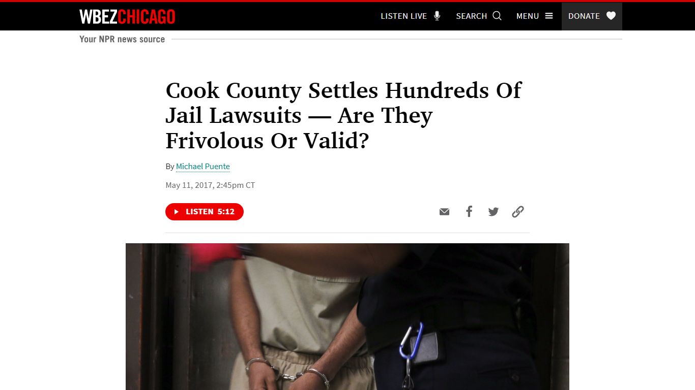 Cook County Settles Hundreds Of Jail Lawsuits - WBEZ Chicago